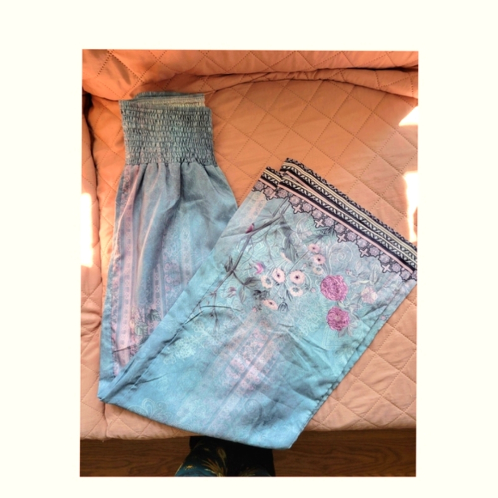 Floral Blue Women's Pallazo Pants